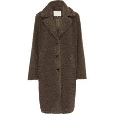Kaffe Balmi Faux-Fur Teddy Coat Major Brown