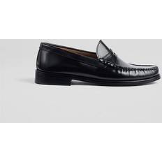 LK Bennett Loafers LK Bennett Solo Penny Slot Tuxe Leather Loafers - Black
