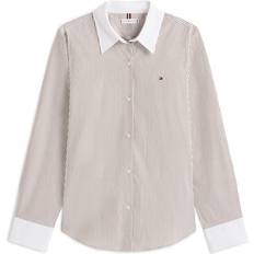 Tommy Hilfiger Bomull Blusar Tommy Hilfiger Bluse Ess - Beige/Braun/Weiß
