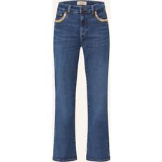 Bootcut Jeans Mos Mosh Mmcecilia Perla Jeans Bukser Broderede Detaljer - Dark Blue