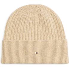 Brun - Nylon Hovedbeklædning Tommy Hilfiger Flag Cable Knit Beanie