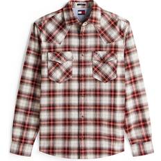 Tommy Hilfiger Orange Shirts Tommy Hilfiger Regular Fit Flannel Check Western Shirt