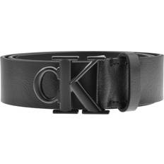 Calvin Klein Skinn Skärp Calvin Klein Full Grain Leather Logo Belt - Black