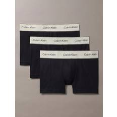 Beige - Herr Kalsonger Calvin Klein 3 Pack Trunks - Heritage Cotton Stretch - Black - M
