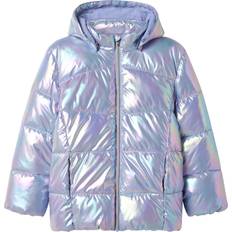 Drenge Jakker Name It Shiny Puffer Kids Molina Puffer Jakke - Lilla