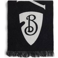 Burberry Men Scarfs Burberry B Shield Reversible Scarf - Black/White