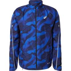 Asics Herr Ytterkläder Asics Sportjacka Road Lite Show Packable Jacket - Black/Dark Cobalt