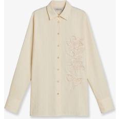 Sequins Tops GOLDEN GOOSE Embroidered Button Front Shirt - White
