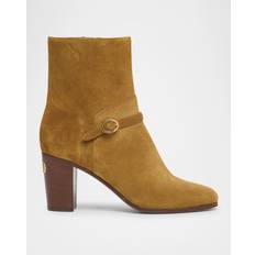Valentino Garavani Boots Valentino Garavani Pattie 75 Suede Ankle Boots - Brown