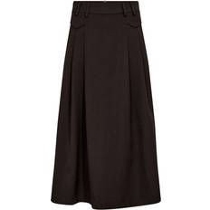 Brun - Midinederdele Co'Couture Lunacc Pocket Pleat Skirt Nederdele - Dark Brown