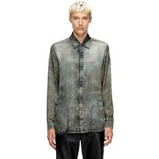 Cropped Skjorter Diesel Uld Stilfuld Nero Skjorte - Grå