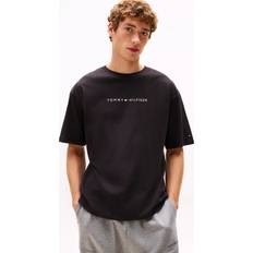 Tommy Hilfiger Black T-shirts Tommy Hilfiger Logo Cotton T-Shirt - Black