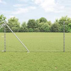 vidaXL Sekskantet Hegn 1x10 m Galvaniseret Stål 7 Stk