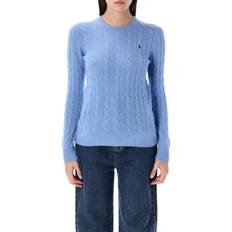Polo Ralph Lauren Women Jumpers Polo Ralph Lauren Julianna Pony Player Logo Cable Knit Sweater - Light Blue