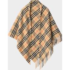 Burberry Ponchos & Kapper Burberry Ternet Uld Uld Poncho - Beige