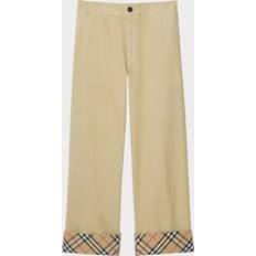 Burberry Men Trousers Burberry Gabardine Trousers - Hamper Beige