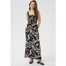 Lange kjoler - Multifarvet Kaffe Kamartha Maxi Dress Kjoler Abstrakt Print - Black/Nature Organic