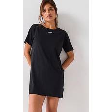 Cotton - Women Nightgowns BOSS Stretch Cotton Nightdress With Logo Details - Black