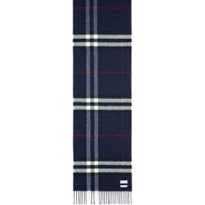 Burberry Men Accessories Burberry Burb Giant Check Cashmere Scarf - Blue