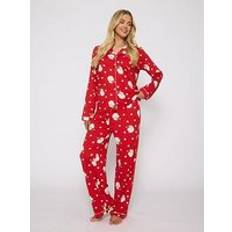 Sleepwear Loungeable Leopard Print Pyjamas Set - Red