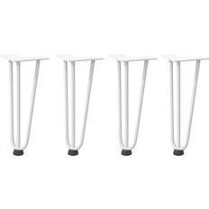 VidaXL Vita Bordsben vidaXL Hårnålsben För Soffbord 4 St 30 cm Bordsben 4st
