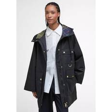 Barbour Women Rain Clothes Barbour Arla Waterproof Hooded Jacket - Black