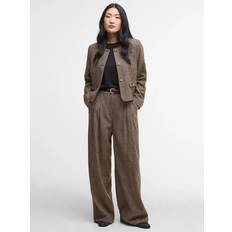 Barbour Trousers & Shorts Barbour Sophia Wool Tailored Trousers - Brown