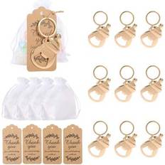 Gold Bottle Openers Shein Golden Organza Bag Set 10 Sets Bottle Opener