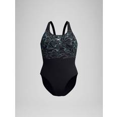 Dame - OEKO-TEX Badetøj Speedo Hyperboom Placement Muscleback Swimsuit - Black/Green