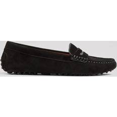 LK Bennett Moccasins LK Bennett Nova Suede Crystal Embellished Moccasins - Black
