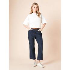 Breathable - Women Jeans Dorothy Perkins Womens Cropped Wide Leg Jeans - Indigo