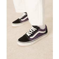 Vans Old Skool Skor Vans Old Skool Trainers Leopard Print - Black/Purple