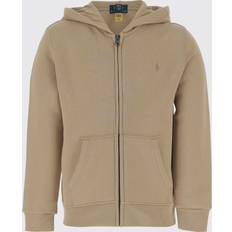 Polo Ralph Lauren Drenge Striktrøjer Polo Ralph Lauren Natural Zip Through Logo Hoodie - New