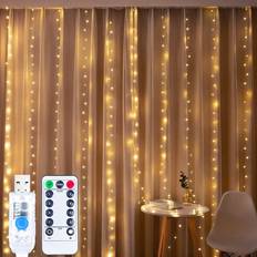 Temu Led Curtain Fairy Lights With Usb Plug Ljusslinga