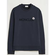 Moncler Tøj Moncler Lettering Logo Sweatshirt - Navy
