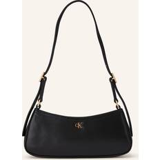 Guld/Messing - Herre Skuldertasker Calvin Klein Monogram Logo Hardware Shoulder Bag - Black
