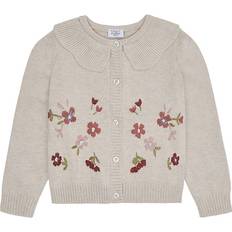 Blomstrede Trøjer Hust & Claire Camilia Wheat Melange Cardigan Grå/Grå/Grøn/Lyserød/Rød