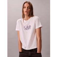 Calvin Klein Dam Överdelar Calvin Klein Graphic Slim T-Shirt - Lila/Vit