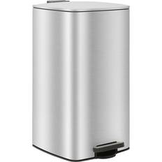 30L Square Stainless Steel Kitchen Pedal Bin