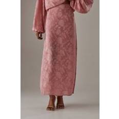 Pink Skirts Warehouse Pink A-Line Womens Chiffon Jacquard Bias Skirt - Pink