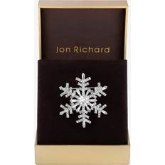 Crystal Brooches Jon Richard Silver Plated Crystal Snowflake Brooch - Silver