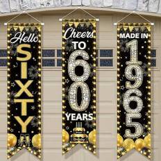 Shein 3Pcs 60th Birthday Banner Party Decorations