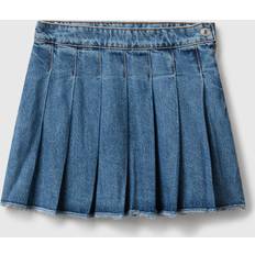 M Skirts Children's Clothing United Colors of Benetton Pleated Denim Skirt Kids - Blue
