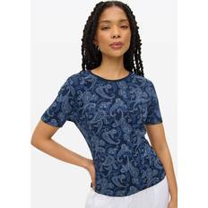 Paisley T-shirts Tu Blue Slim Fit Printed T-Shirt - Blue
