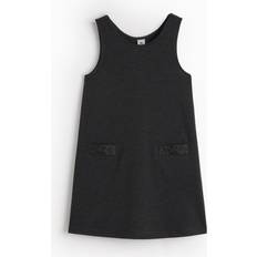 Round Dresses Tu Grey Jersey Pinafore with Bow Pocket Detail
