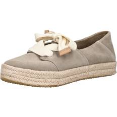 Foam - Women Low Shoes Toms Carolina Lace Up Espadrille - Dune Grey Suede