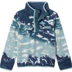 Hvid Fleecetøj Columbia Helvetia II Printed Half Snap Fleece Fleecesweater - Crushed Blue