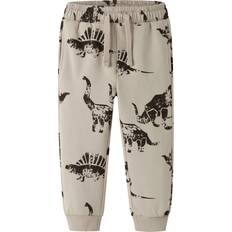 Beige - Drenge Bukser Name It Nilaus Sweat Pants Island Fossil - NEW