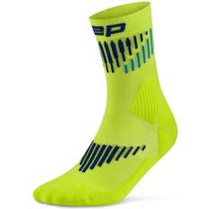 Gul - Merinould Undertøj CEP Core Run Merino Mid Cut 3.0 Kompressionssokker - Grøn