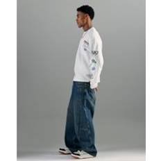 River Island Blue Super Baggy Jeans